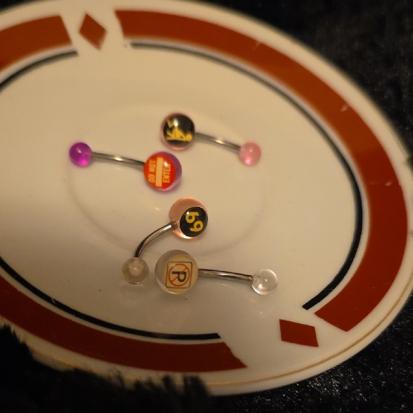 Colorful Belly Button Rings Set - Picture 1 of 2